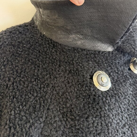 Gianni Versace Couture Fall/Winter 1994 Runway Black Cropped Boucle Jacket Sz S - Picture 10 of 16